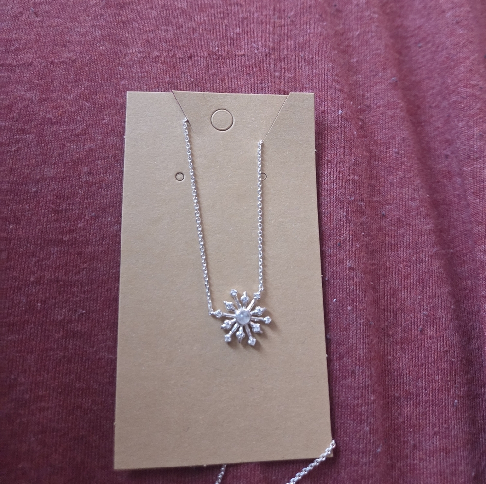 Kendra Scott Silver Snowflake Necklace